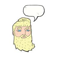 cartoon bearded man with speech bubble N41