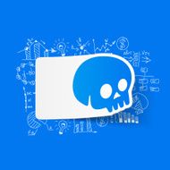 Drawing business formulas skull N13