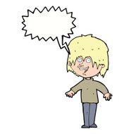 cartoon excited man with speech bubble N58