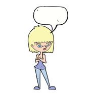 cartoon angry woman with speech bubble N18