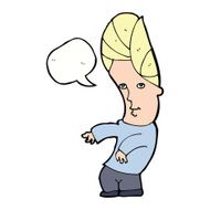 cartoon man with no worries speech bubble N9