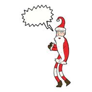 cartoon santa claus with speech bubble N170