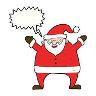 cartoon santa claus with speech bubble N171