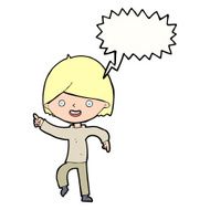 cartoon man pointing with speech bubble N174
