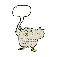 Cartoon owl with speech bubble N55