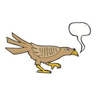 cartoon bird with speech bubble N252