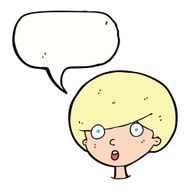 cartoon surprised boy with speech bubble N26