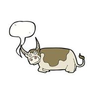 cartoon bull with speech bubble N24