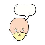 cartoon shocked man with beard speech bubble N18