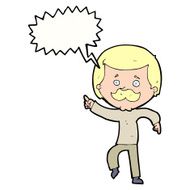 cartoon dancing dad with speech bubble N9