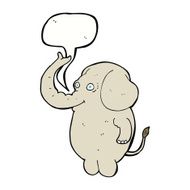 cartoon funny elephant with speech bubble N17