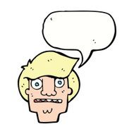 cartoon shocked face with speech bubble N14
