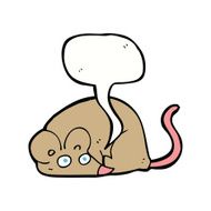 cartoon mouse with speech bubble N11