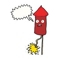 cartoon firework with speech bubble N3