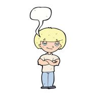 cartoon smug looking man with speech bubble N9
