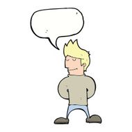cartoon happy man with speech bubble N406