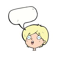 cartoon amazed expression with speech bubble N9