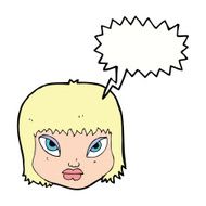 cartoon annoyed face with speech bubble N9