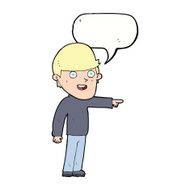cartoon pointing man with speech bubble N71