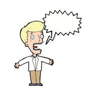 cartoon screaming man with speech bubble N9