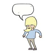 cartoon bearded man shrugging shoulders with speech bubble N9