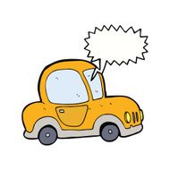 cartoon car with speech bubble N31