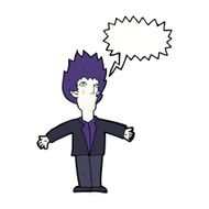 cartoon vampire with speech bubble N109