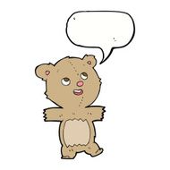 cartoon teddy bear with speech bubble N45