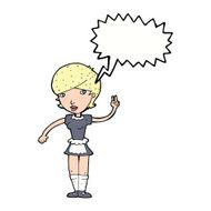 cartoon waitress taking order with speech bubble N18