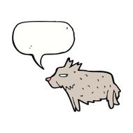 Cartoon Terrier With Speech Bubble N9