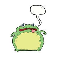 cartoon funny frog with speech bubble N17