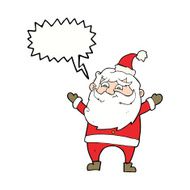 cartoon happy santa claus with speech bubble N27