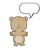cartoon teddy bear with speech bubble N46