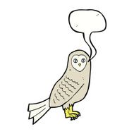 Cartoon owl with speech bubble N57
