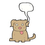 cartoon dog with speech bubble N13