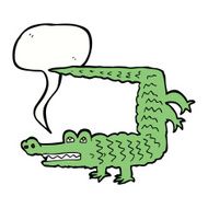 cartoon crocodile with speech bubble N30
