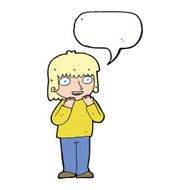 cartoon excited person with speech bubble N8