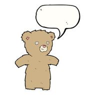 cartoon teddy bear with speech bubble N47