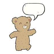 cartoon teddy bear with speech bubble N48