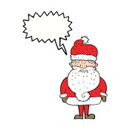 cartoon santa claus with speech bubble N175