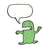 cartoon funny frog with speech bubble N18