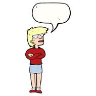 cartoon annoyed woman with speech bubble N165