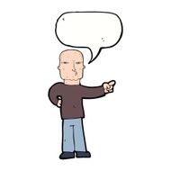 cartoon pointing man with speech bubble N73