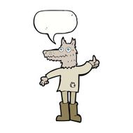 cartoon wolf man with speech bubble N42