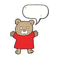 cartoon cute teddy bear with speech bubble N20