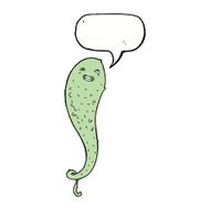 cartoon spooky ghost with speech bubble N42