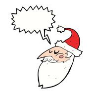 cartoon santa face with speech bubble N9