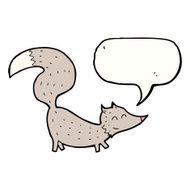 cartoon little wolf with speech bubble N17