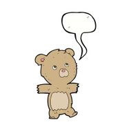 cartoon cute teddy bear with speech bubble N23