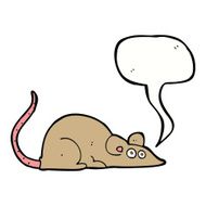 cartoon mouse with speech bubble N12